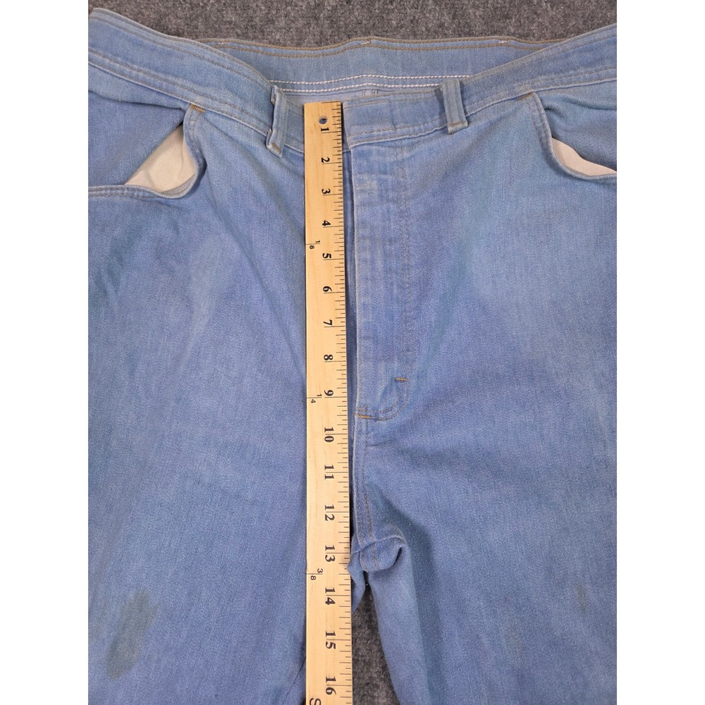 Vintage Wrangler Denim Jeans Mens 40x30 Blue Light Wash Made in USA 80495LB - Picture 8 of 11